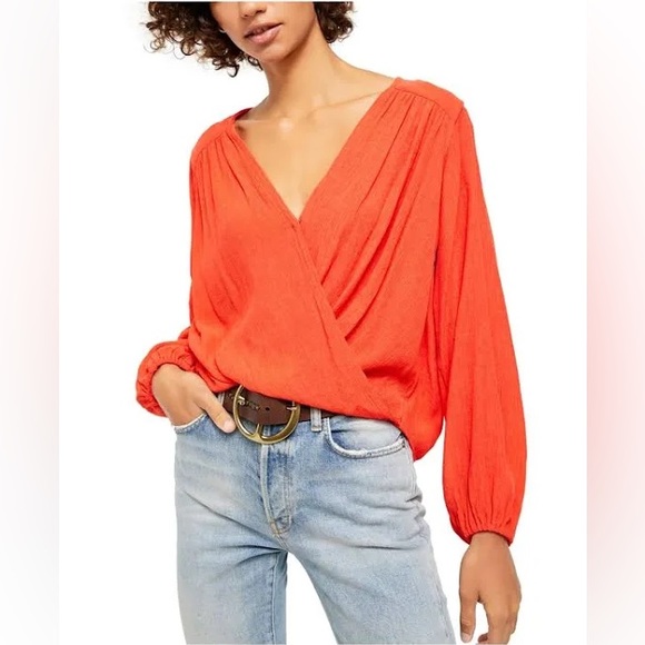 Free People Women's Check on It Wrap Top - Picture 4 of 9